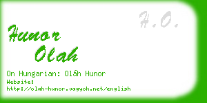 hunor olah business card