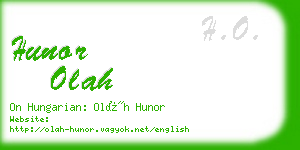 hunor olah business card